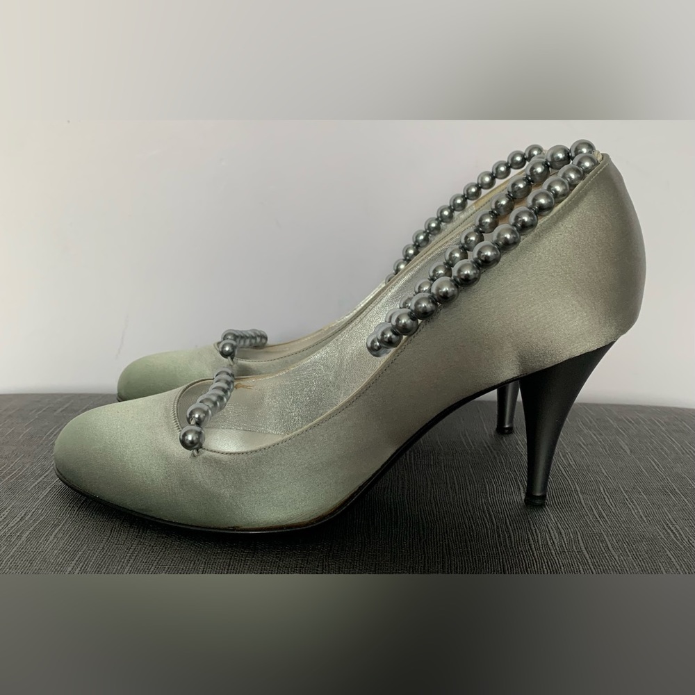 CHANEL Pearl Platform Heels